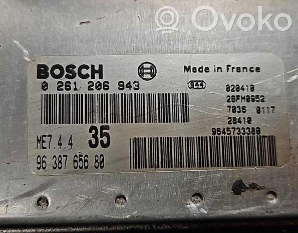 Engine control unit/module   0261206943,9638765680,9645733380