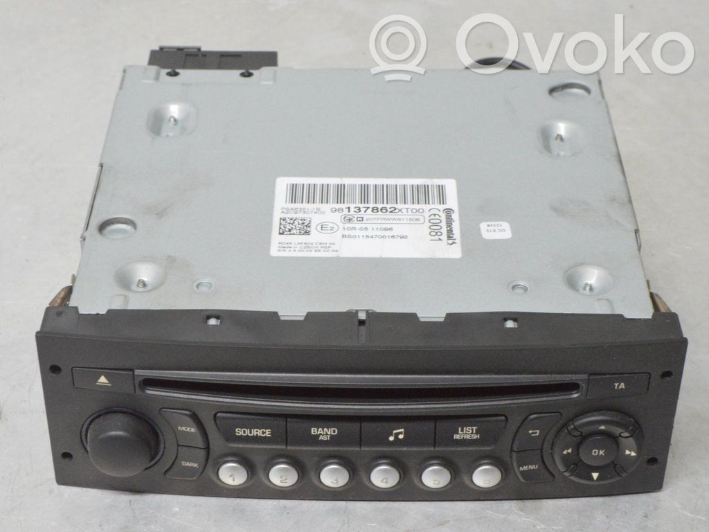 Peugeot Partner Unitate principală radio/CD/DVD/GPS 