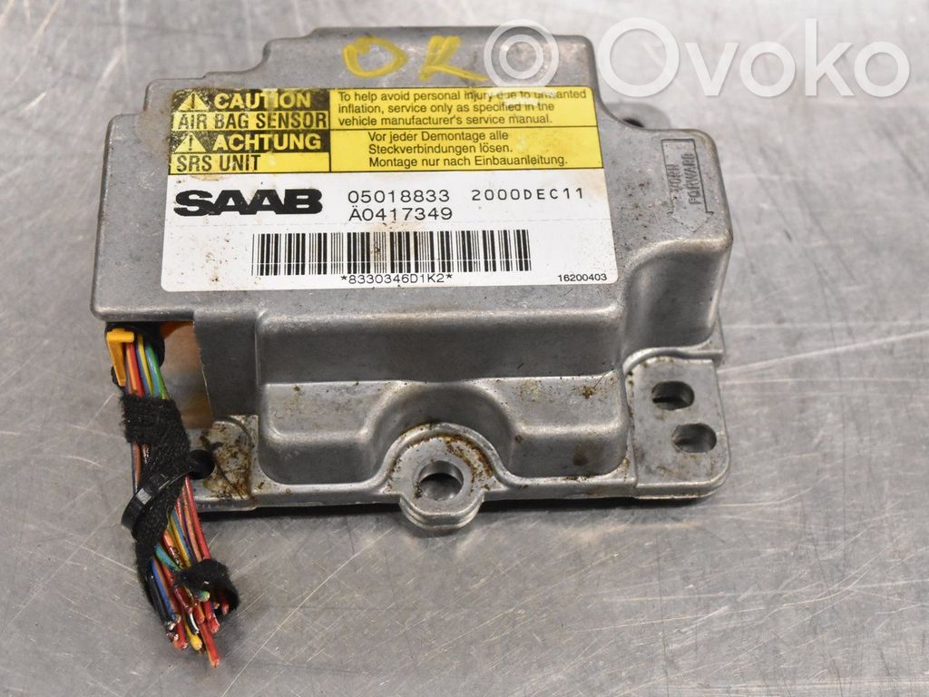 Saab 9-3 Ver1 Centralina/modulo airbag 
