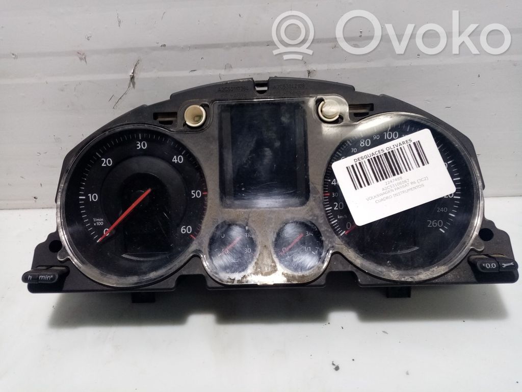 Volkswagen Passat Alltrack Tachimetro (quadro strumenti) 