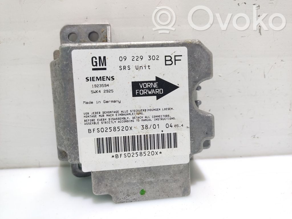 Opel Astra G Centralina/modulo airbag 