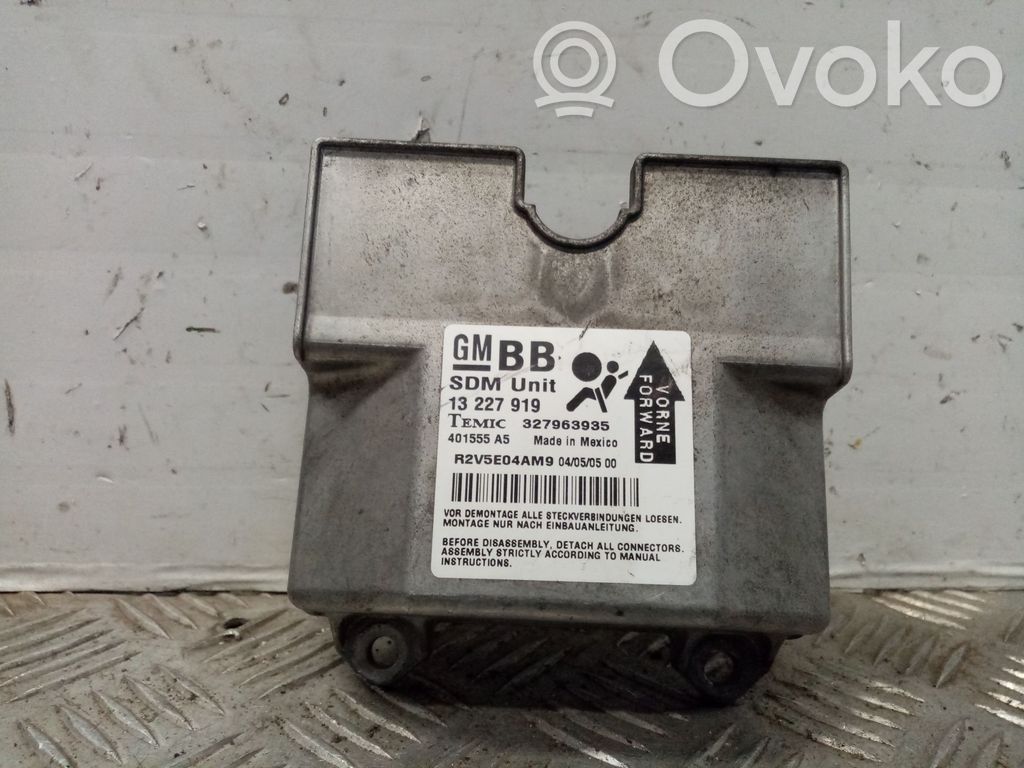 Unidad de control/módulo del Airbag   13227919