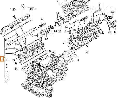 Audi A4 S4 B6 8E 8H Culata del motor 