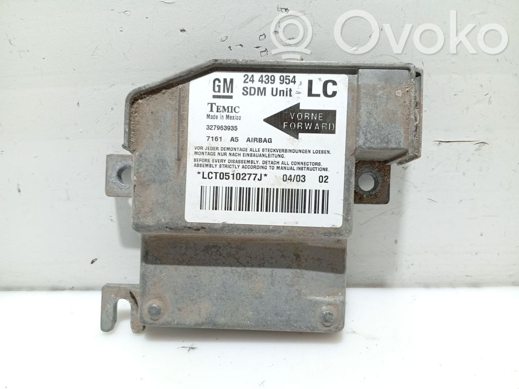 Opel Corsa C Module de contrôle airbag 