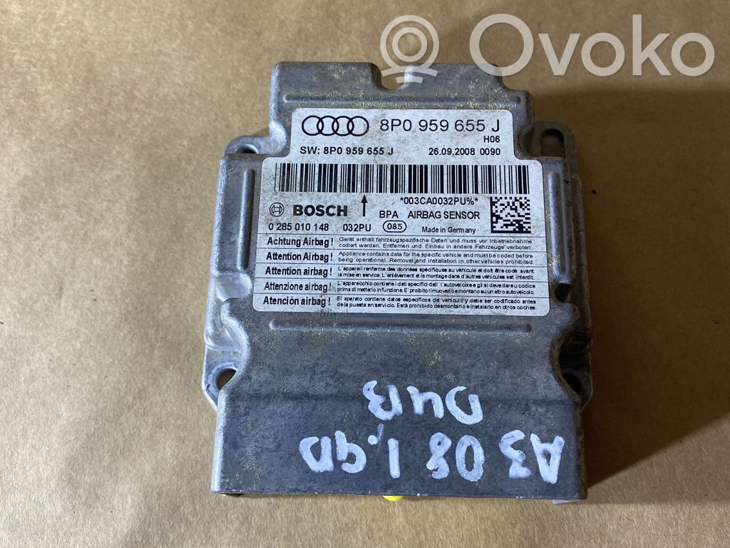 Audi A3 S3 8P Airbag control unit/module 
