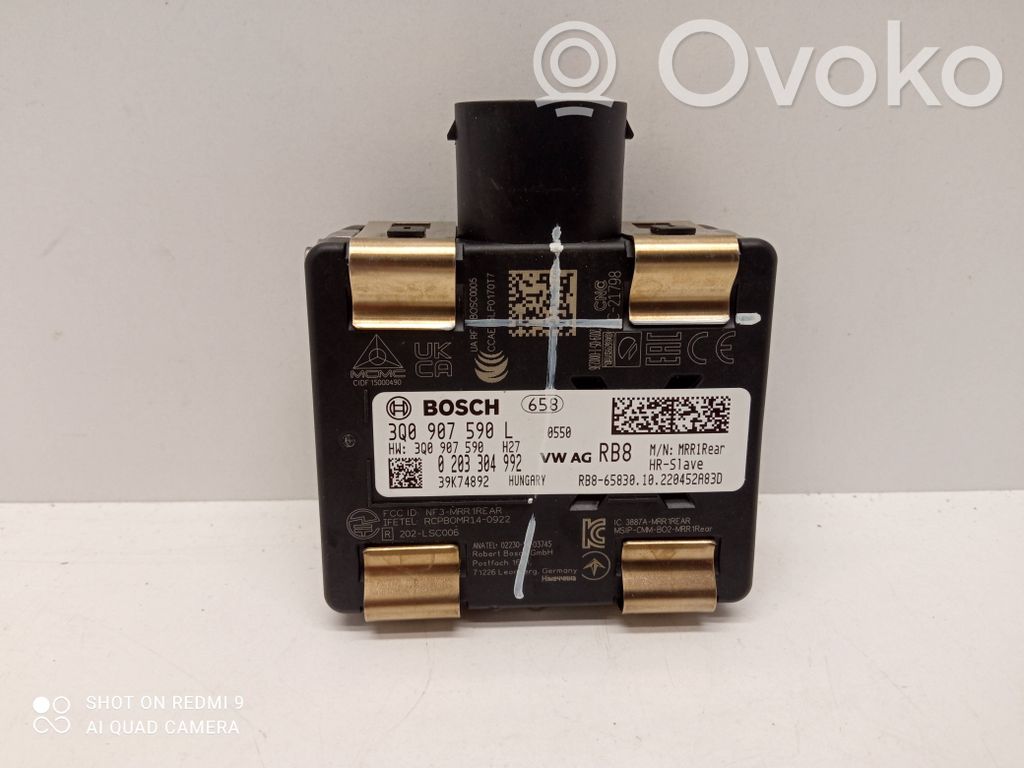 Sensor de radar Distronic   3Q0907590L,0203304992