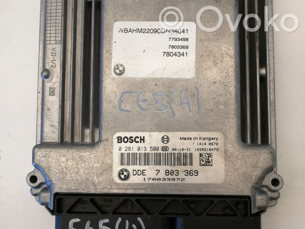 BMW 7 E65 E66 Engine control unit/module 