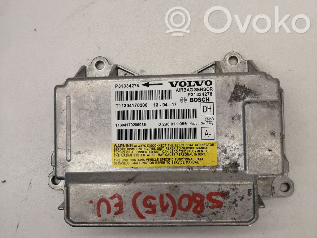 Volvo S80 Airbag control unit/module 