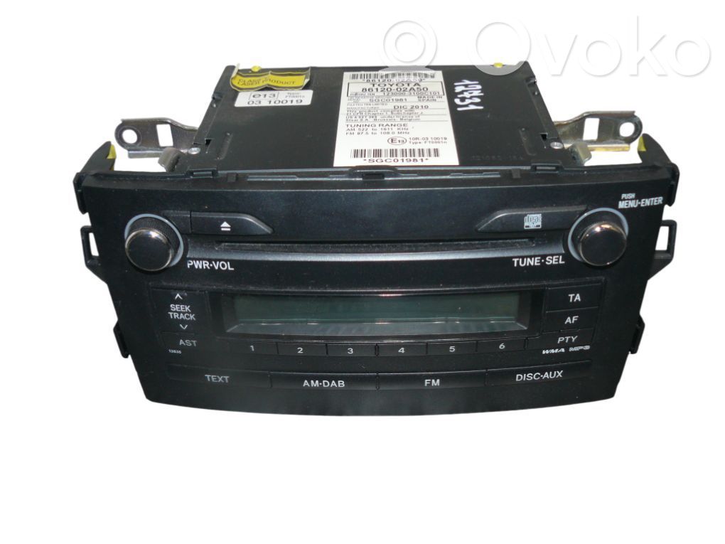 Toyota Auris 150 Unitate principală radio/CD/DVD/GPS 