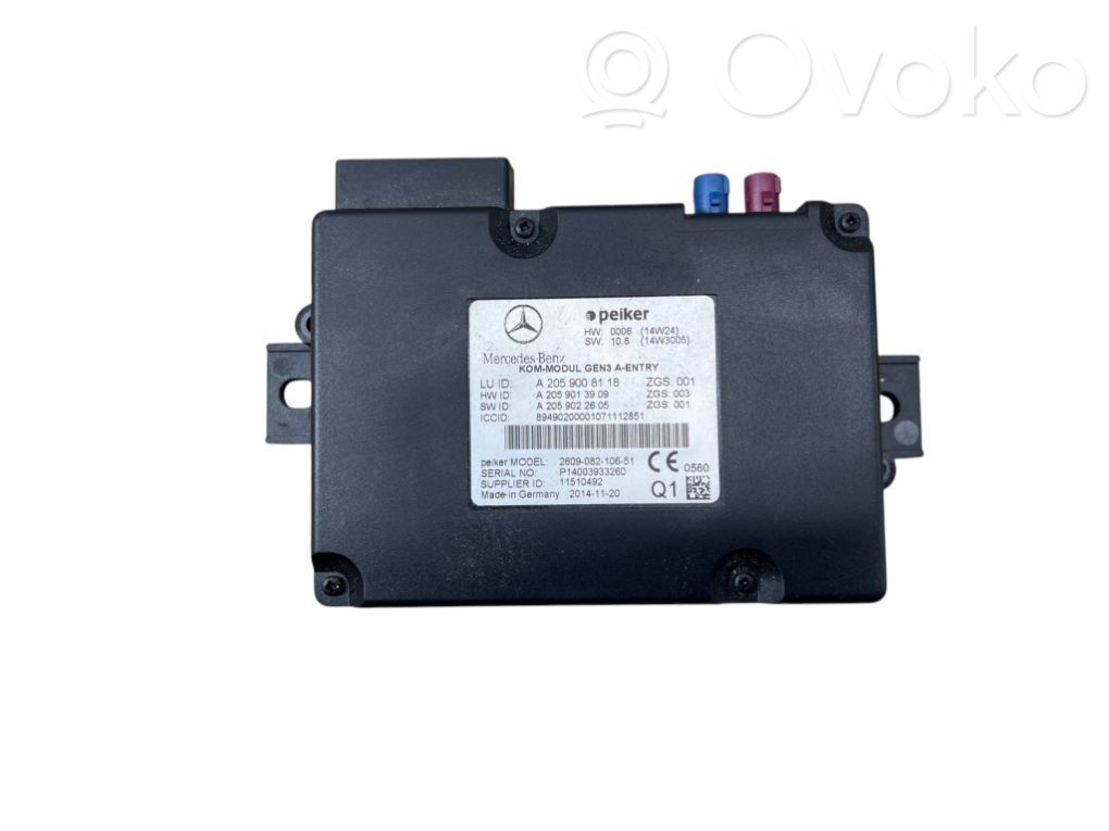 Mercedes-Benz C W205 Autres unités de commande / modules 