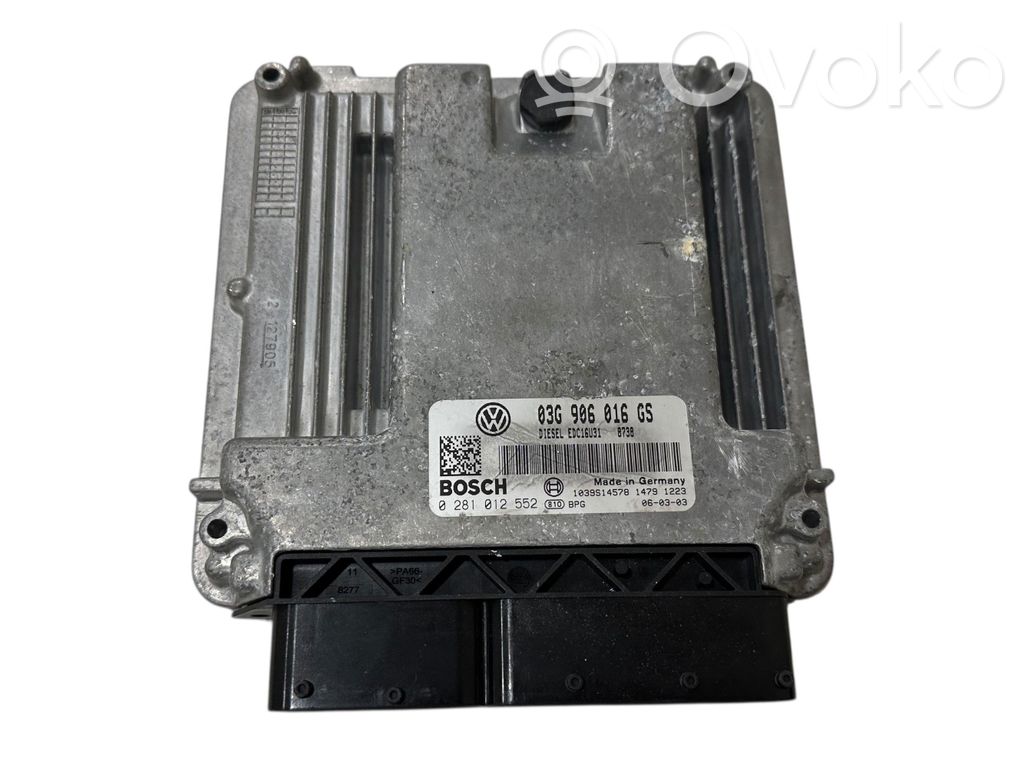 Engine control unit/module   03G906016GS,1039S14578,0281012552