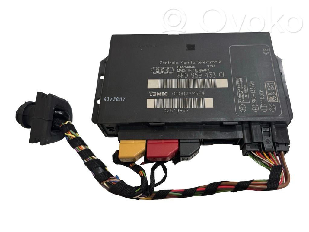 Audi A4 S4 B7 8E 8H Module confort 