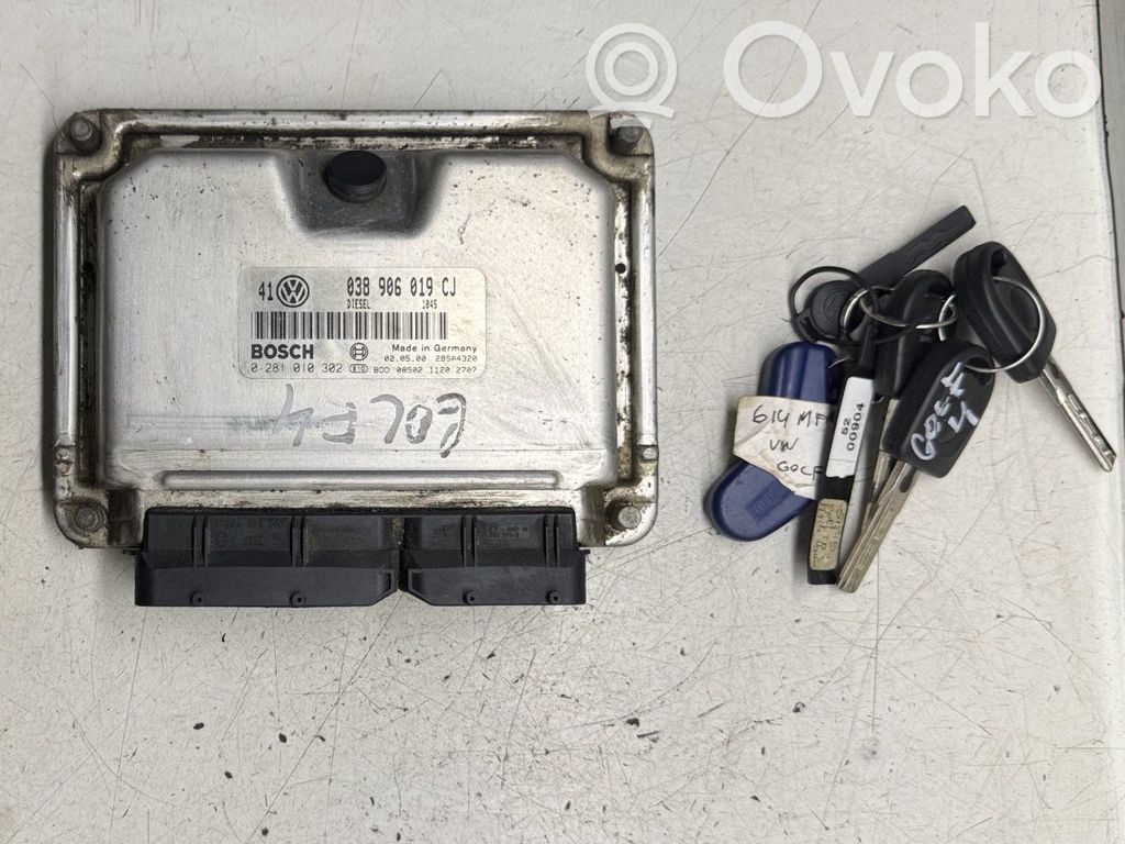 Engine control unit/module   0281010302,038906019CJ,28SA4320,11202707