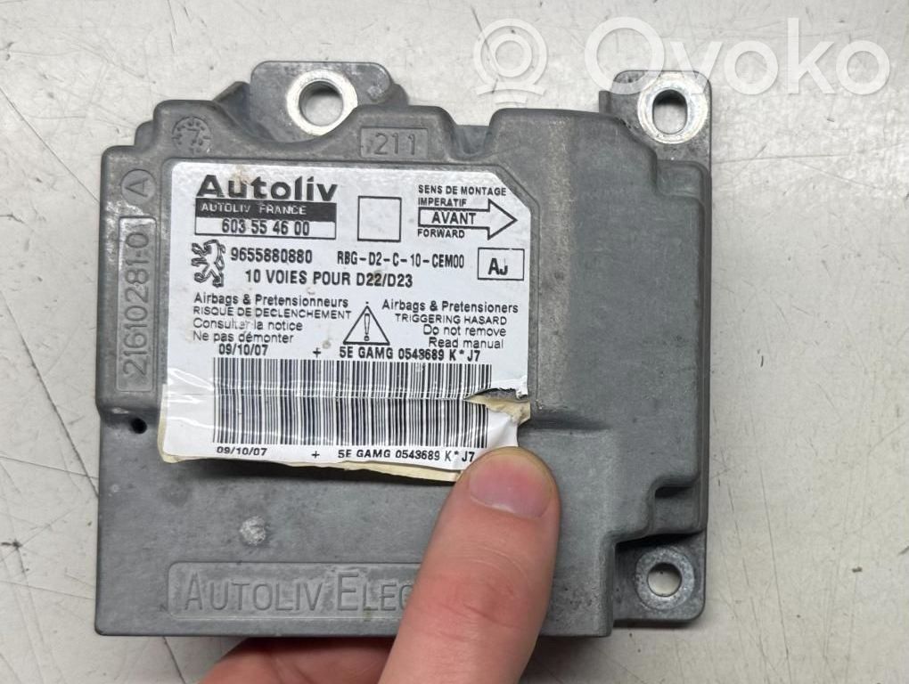 Sterownik / Moduł Airbag   603554600,9655880880,0543689K,216102810