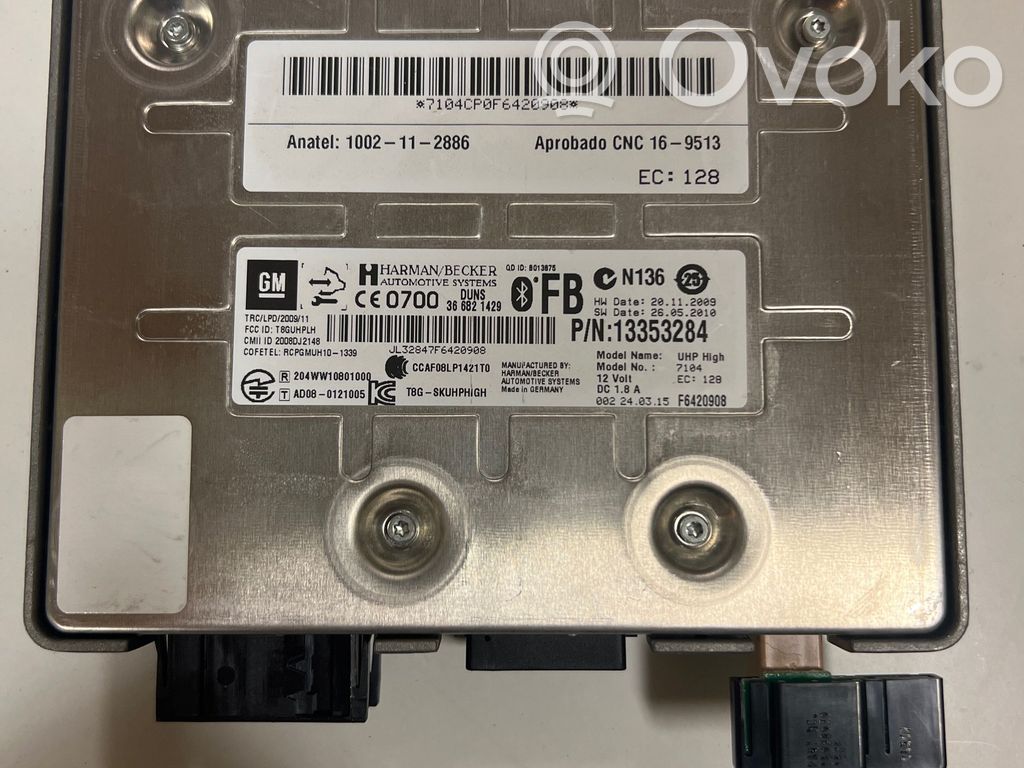 Bluetooth control unit module   1002112886,13353284,CE0700