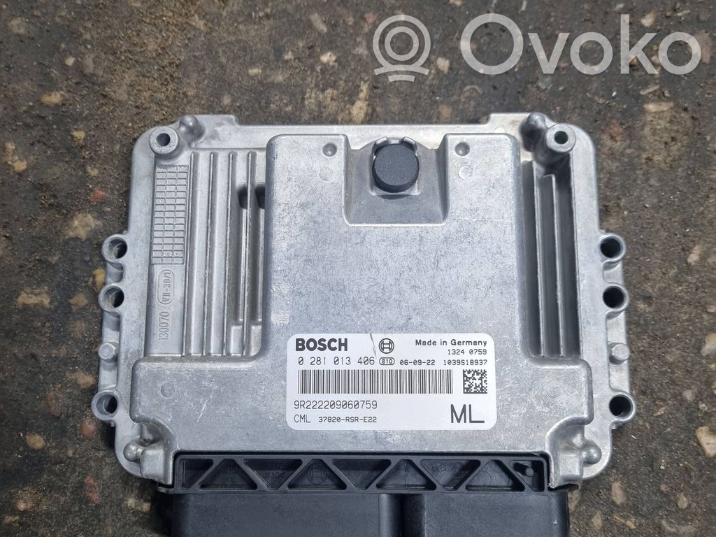 Engine control unit/module   0281013406,37820RSRE22,1039S18937