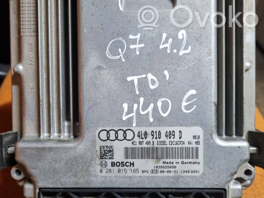 Engine control unit/module ECU   4L0910409D,4E1907409B,0281015165
