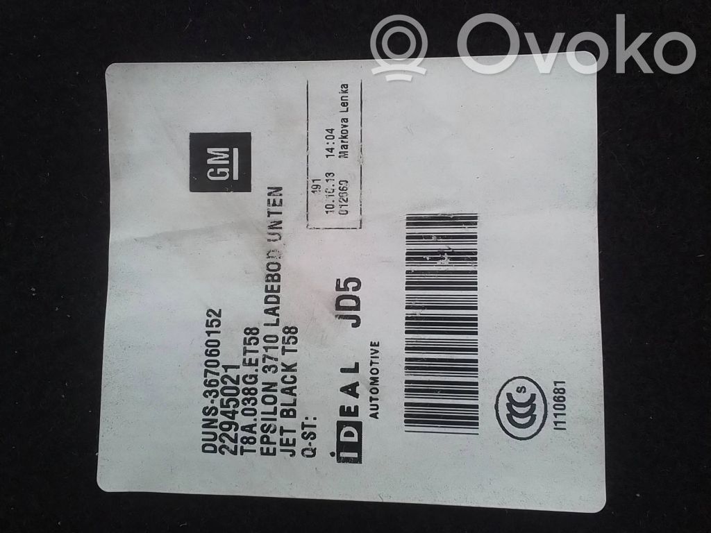 Opel Insignia A Trunk/boot floor carpet liner 