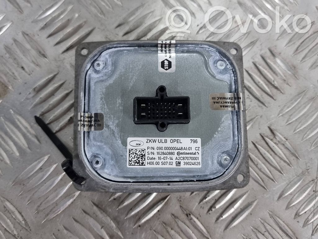 Opel Astra K Module de ballast de phare Xenon 