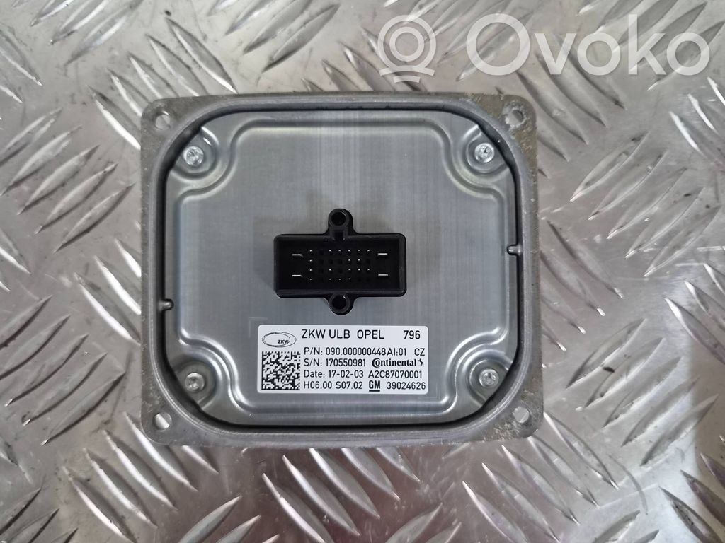 Opel Astra K Module de ballast de phare Xenon 