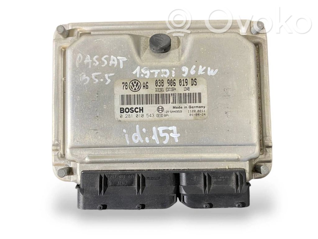 Engine control unit/module   038906019DS,28SA4959,0281010543