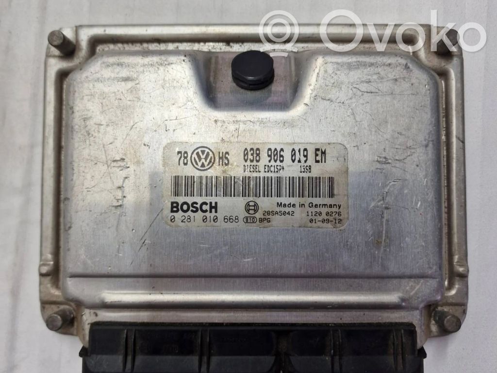 Engine control unit/module   038906019EM,28SA5042,0281010668