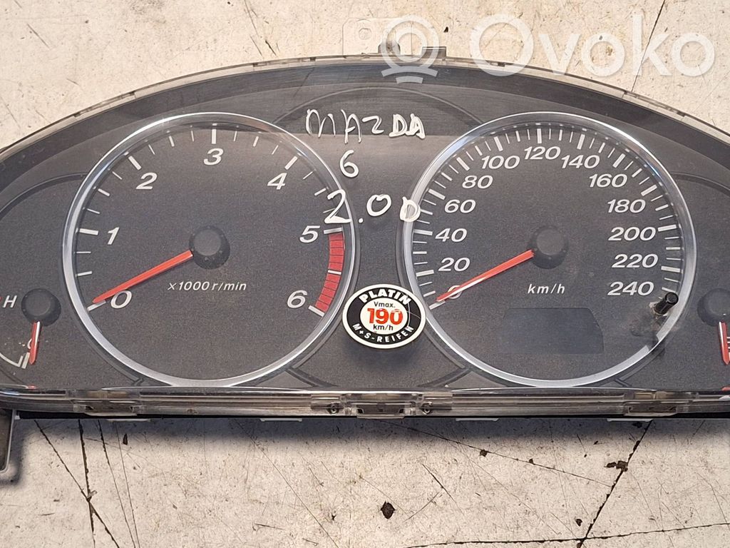 Mazda 6 Compteur de vitesse tableau de bord 