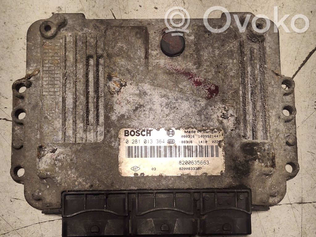 Engine control unit/module   0281013364,8200833387,8200635663