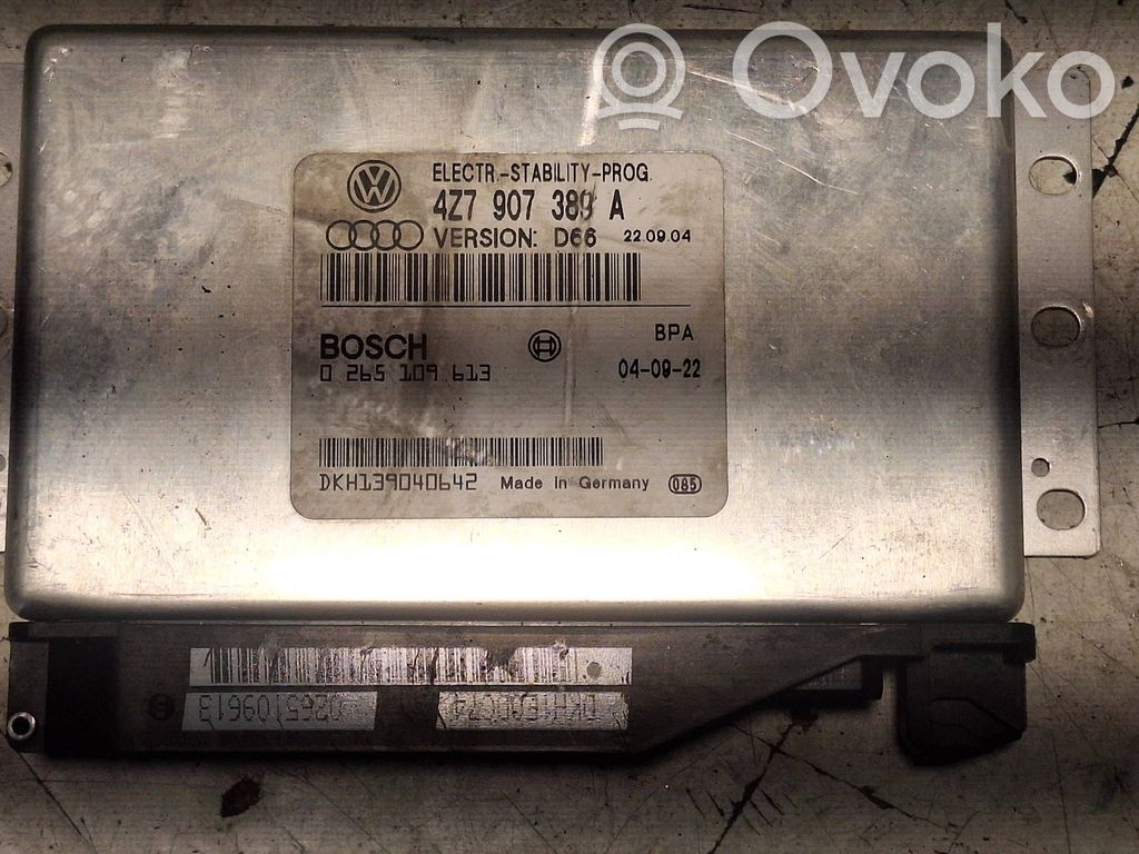 ESP (stability system) control unit   4Z7907389A,0265109613,DKH139040642