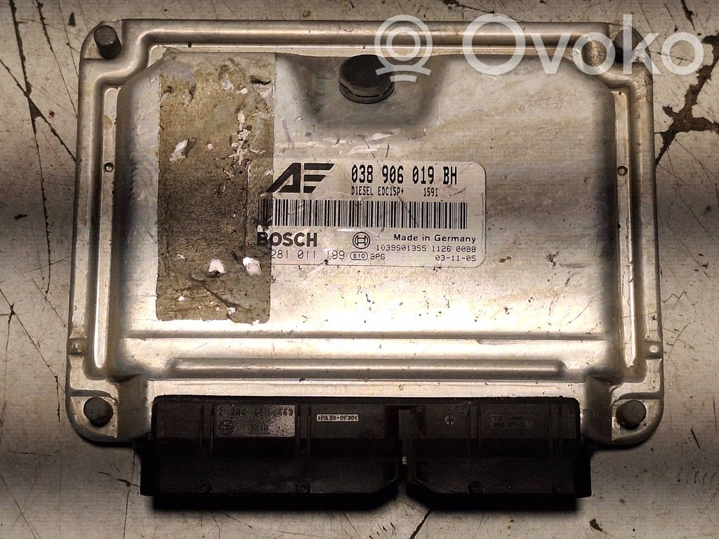 Engine control unit/module   038906019BH,0281011199,1039S01355