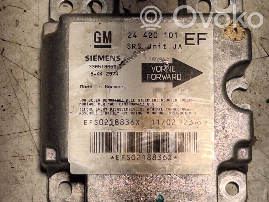 Airbag control unit/module   24420101,EFS0218836Y,5WK42974,330518650