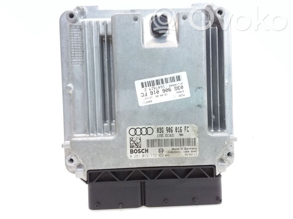 Engine control unit/module   03G906016FC,0281012172