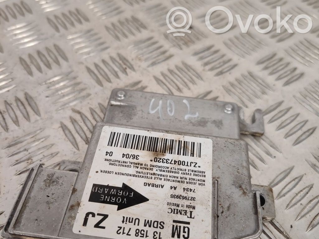 Opel Meriva A Airbag control unit/module 