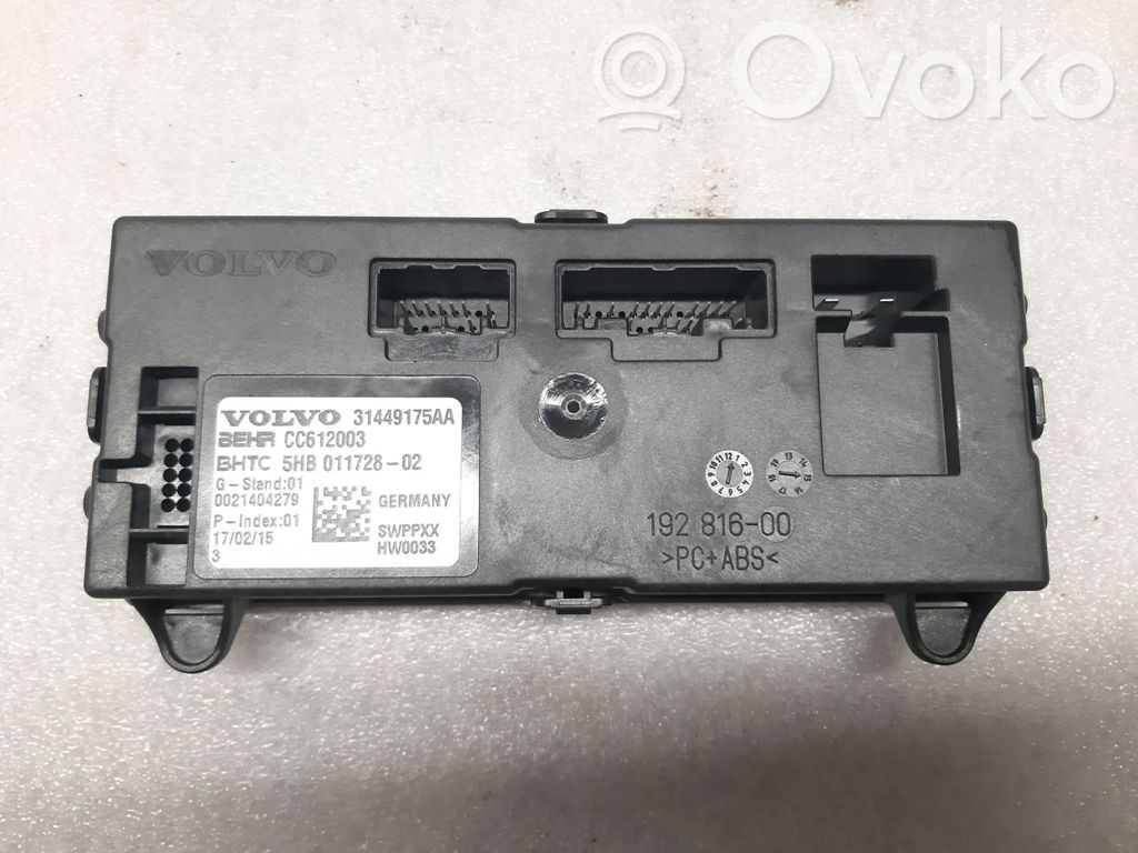 Volvo XC90 Air conditioning/heating control unit 