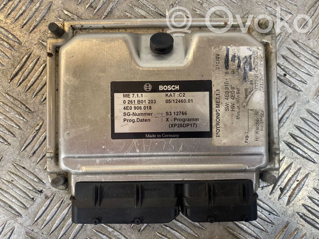 Engine control unit/module   4E0906018,0261B01203,XP25DP17