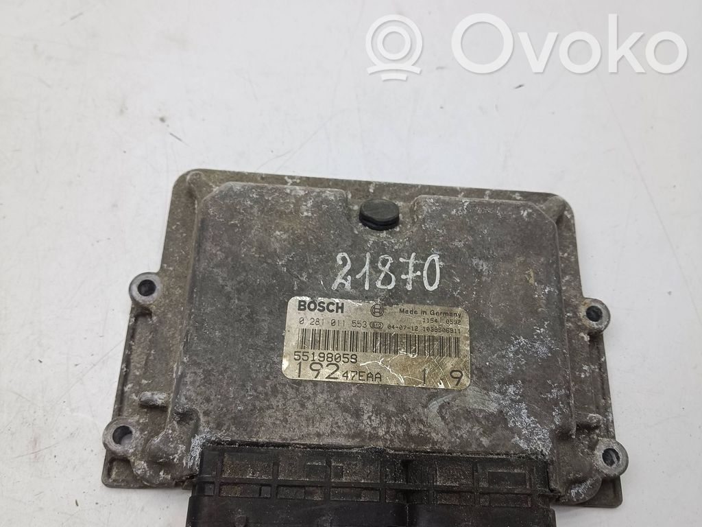 Fiat Stilo Engine control unit/module 