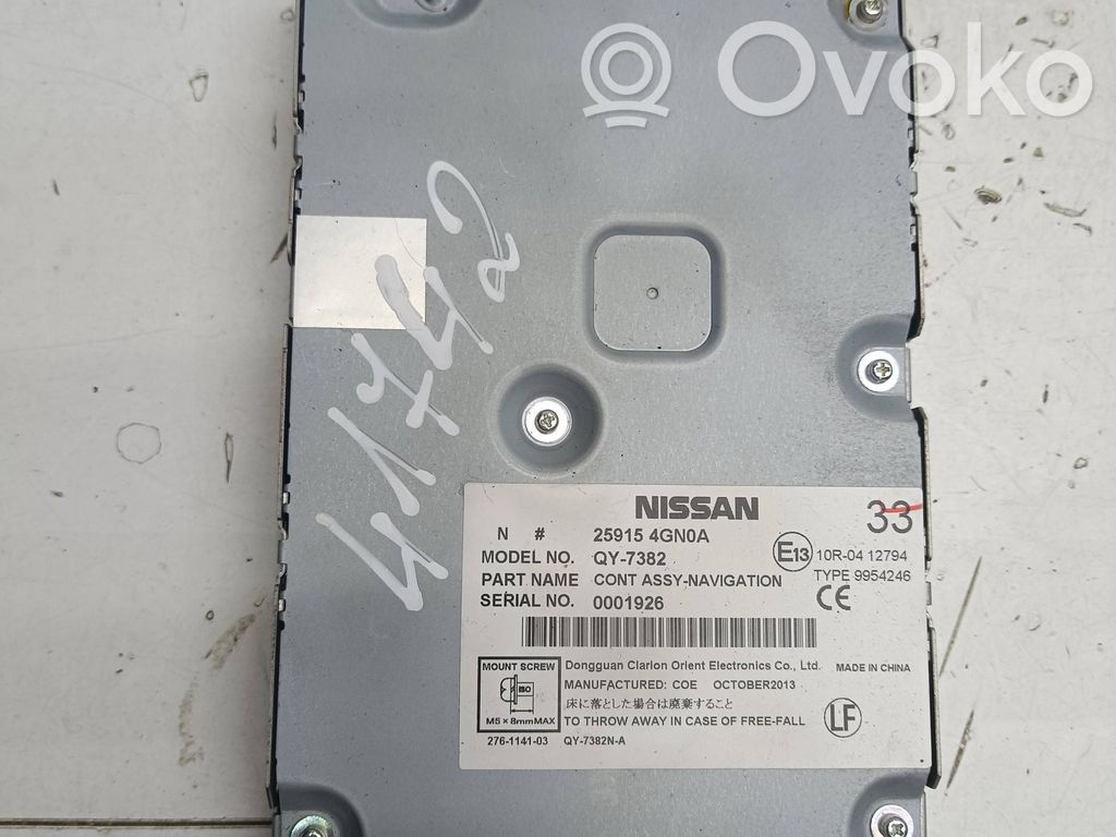 Infiniti Q50 GPS navigation control unit/module 