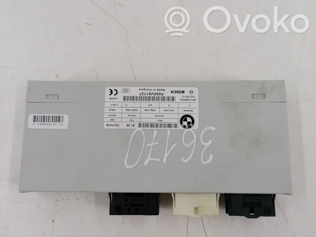 BMW X5 E70 Unidad de control/módulo del maletero/compartimiento de carga 