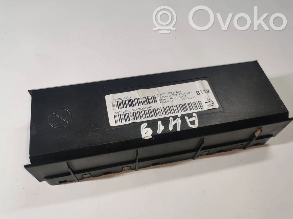 Opel Astra J Air conditioning/heating control unit 