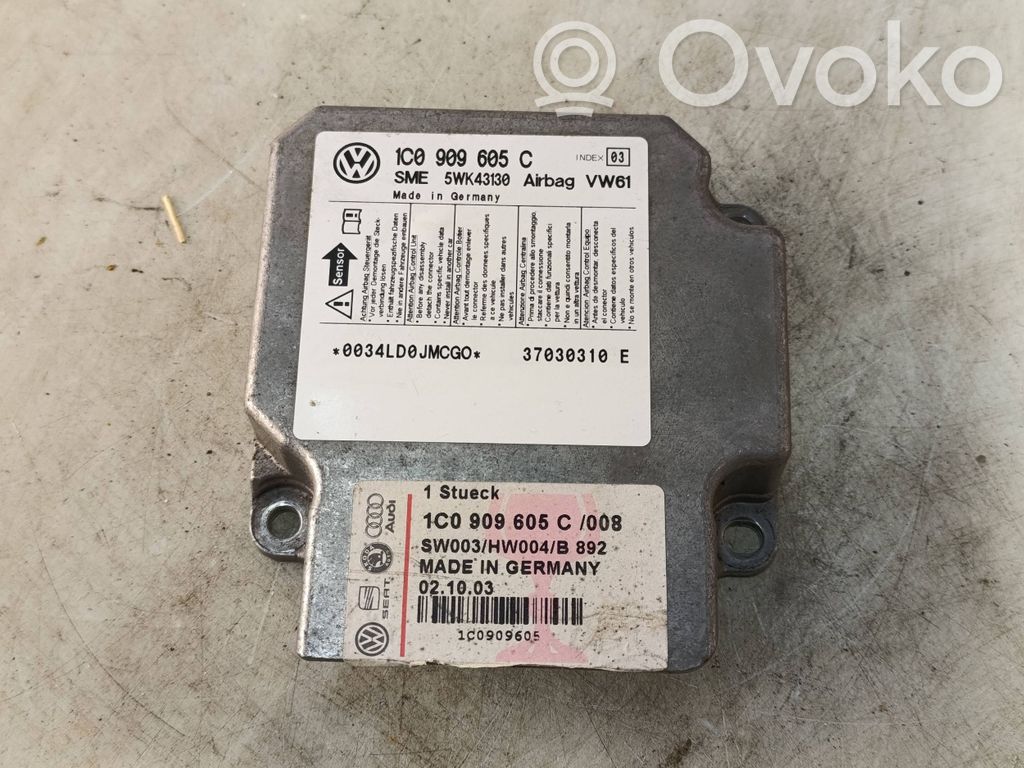 Volkswagen PASSAT B5.5 Airbag control unit/module 