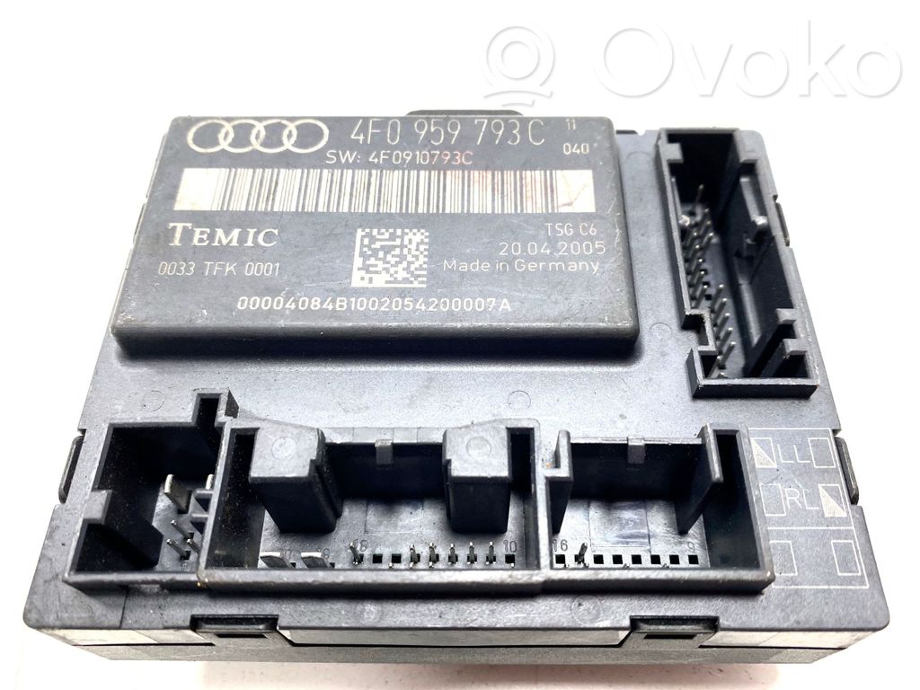 Audi A6 S6 C6 4F Door control unit/module 