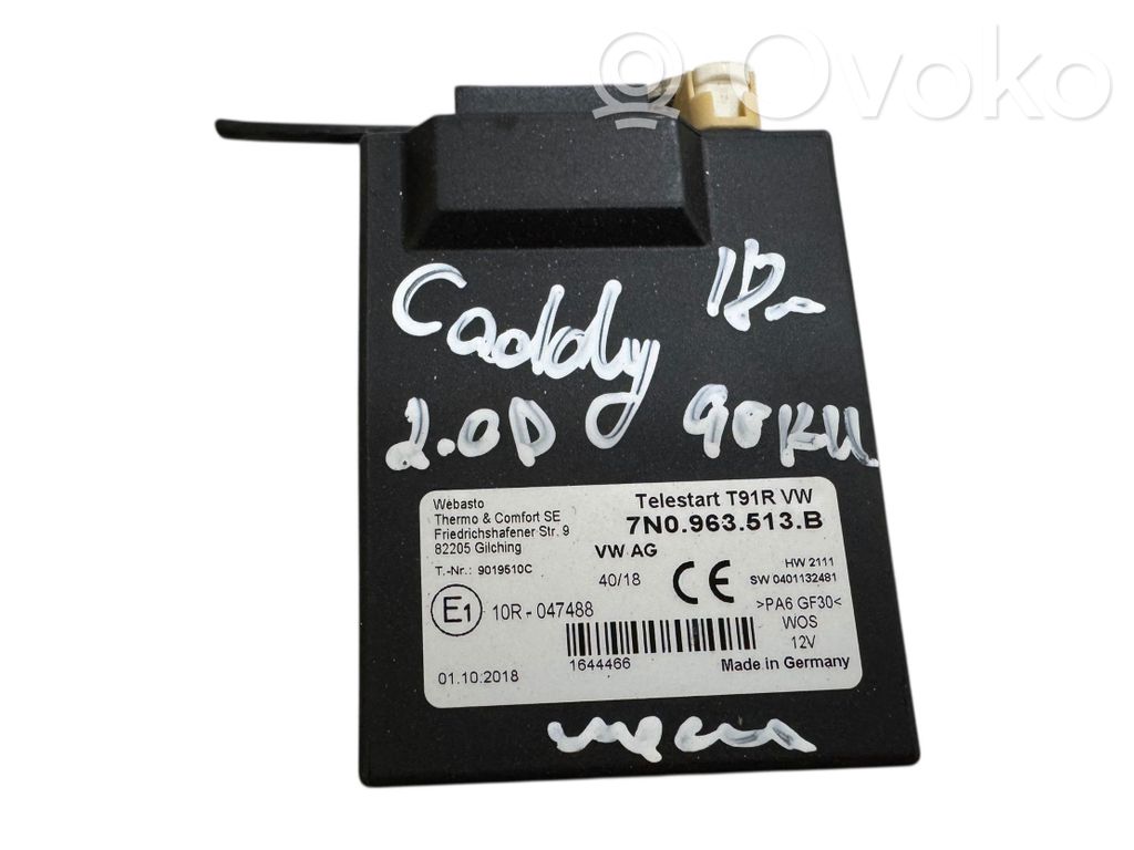 Volkswagen Caddy Auxiliary heating control unit/module 