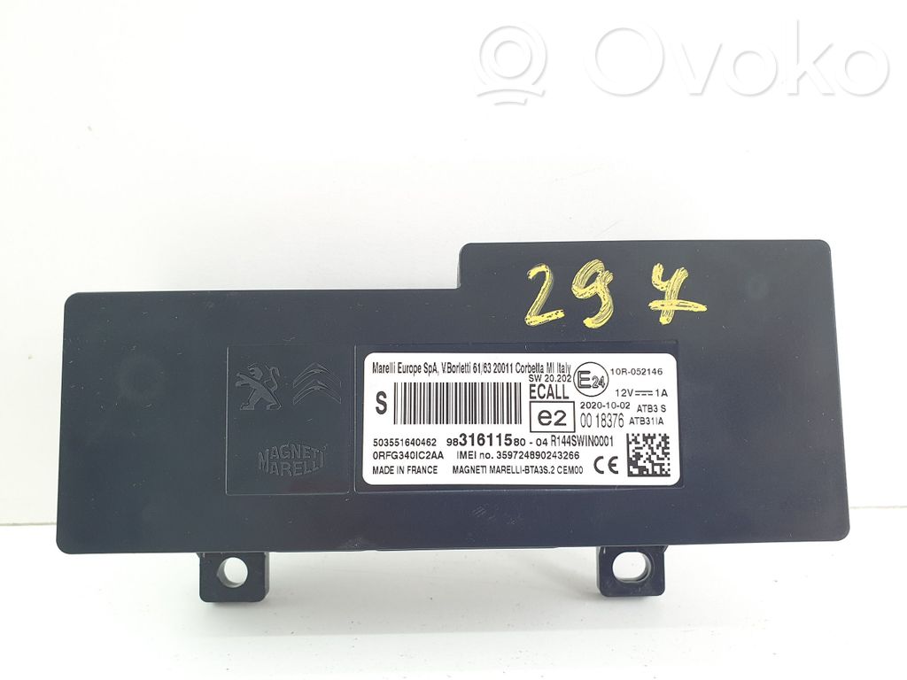 Peugeot 5008 II Bluetooth control unit module 