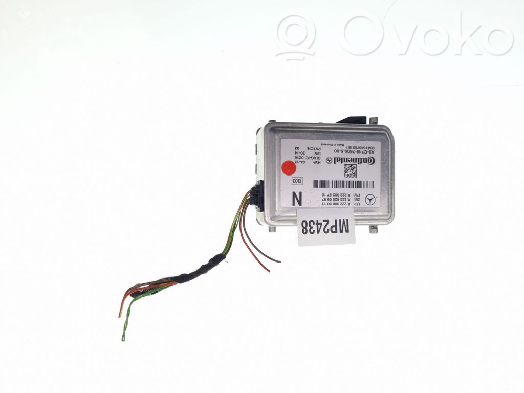 Kamera szyby przedniej / czołowej   A2229003011,A2228200997,A2229025710