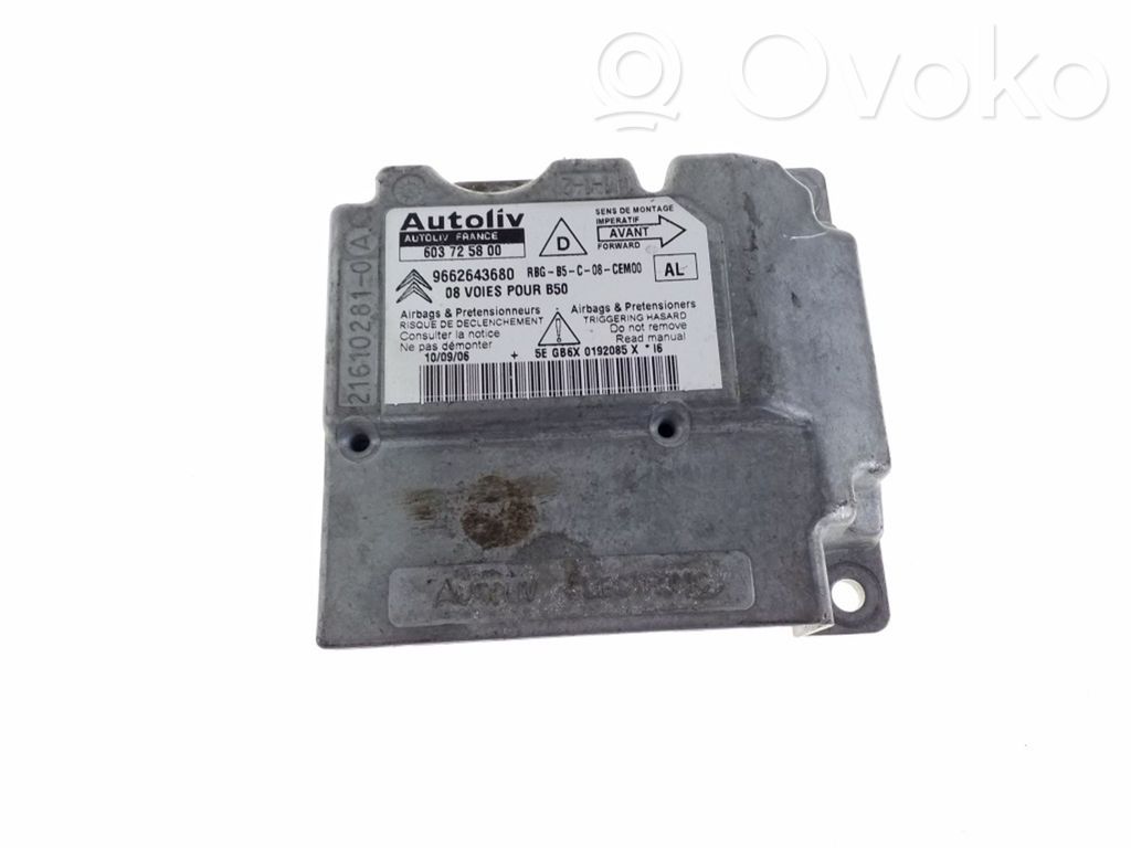 Citroen C4 I Airbag control unit/module 