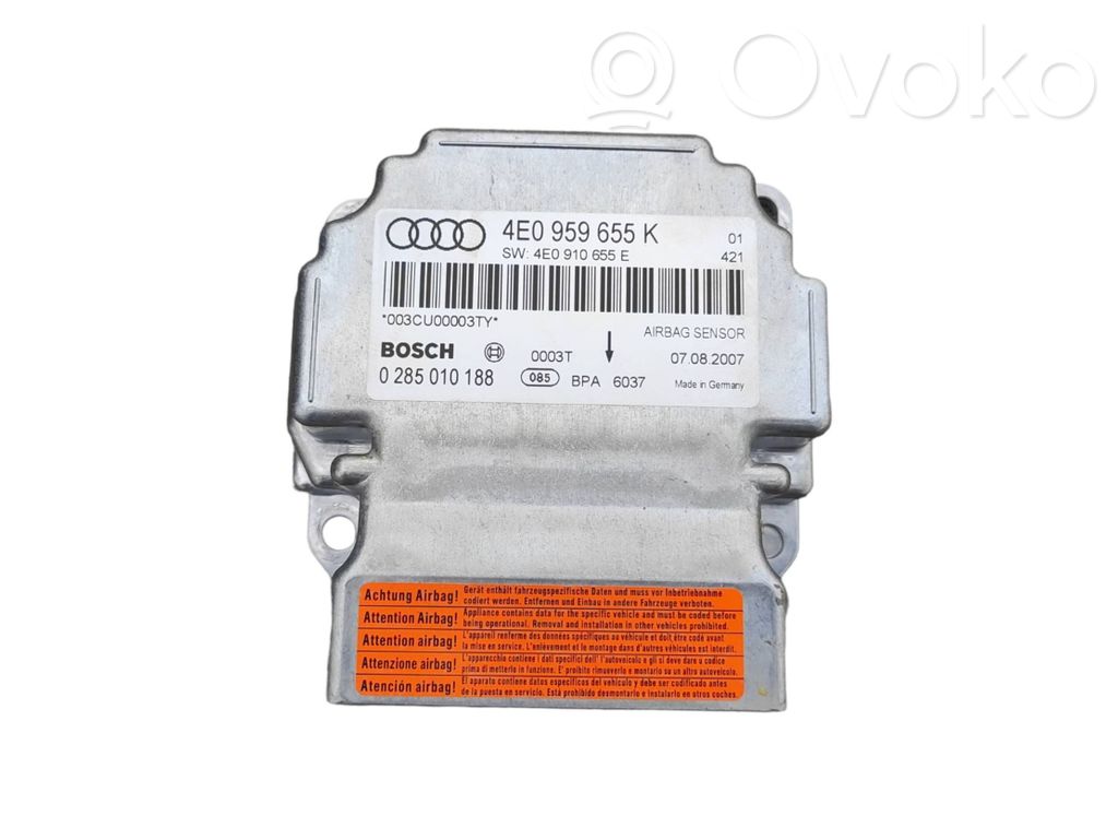 Audi A8 S8 D3 4E Airbag control unit/module 