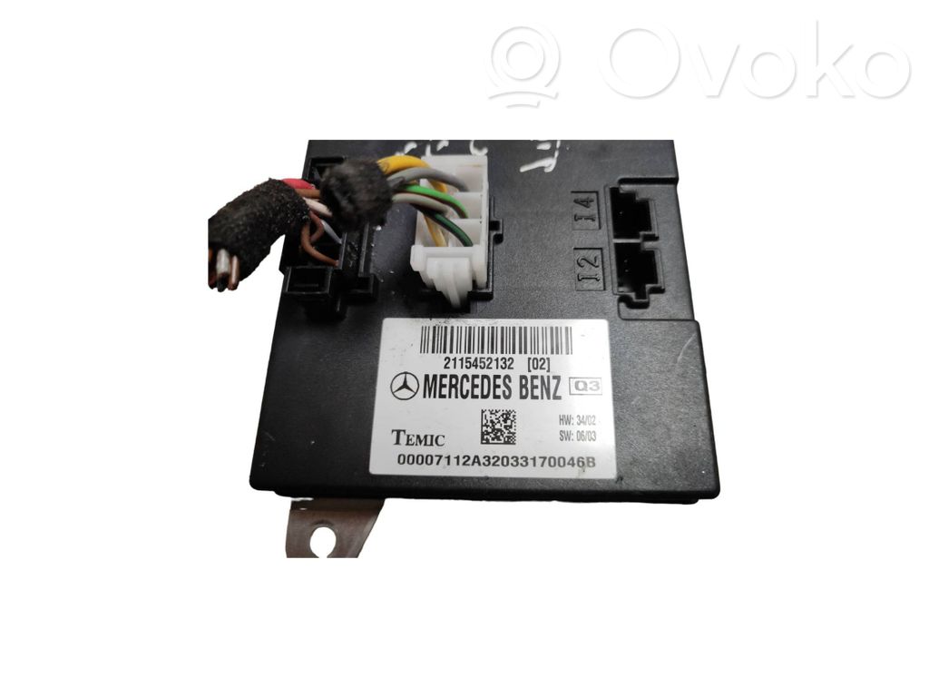 Mercedes-Benz E W211 Comfort/convenience module 