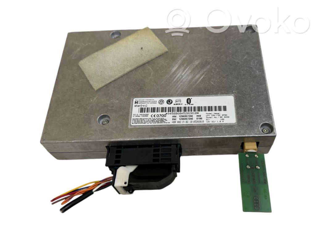 Skoda Octavia Mk2 (1Z) Bluetooth control unit module 