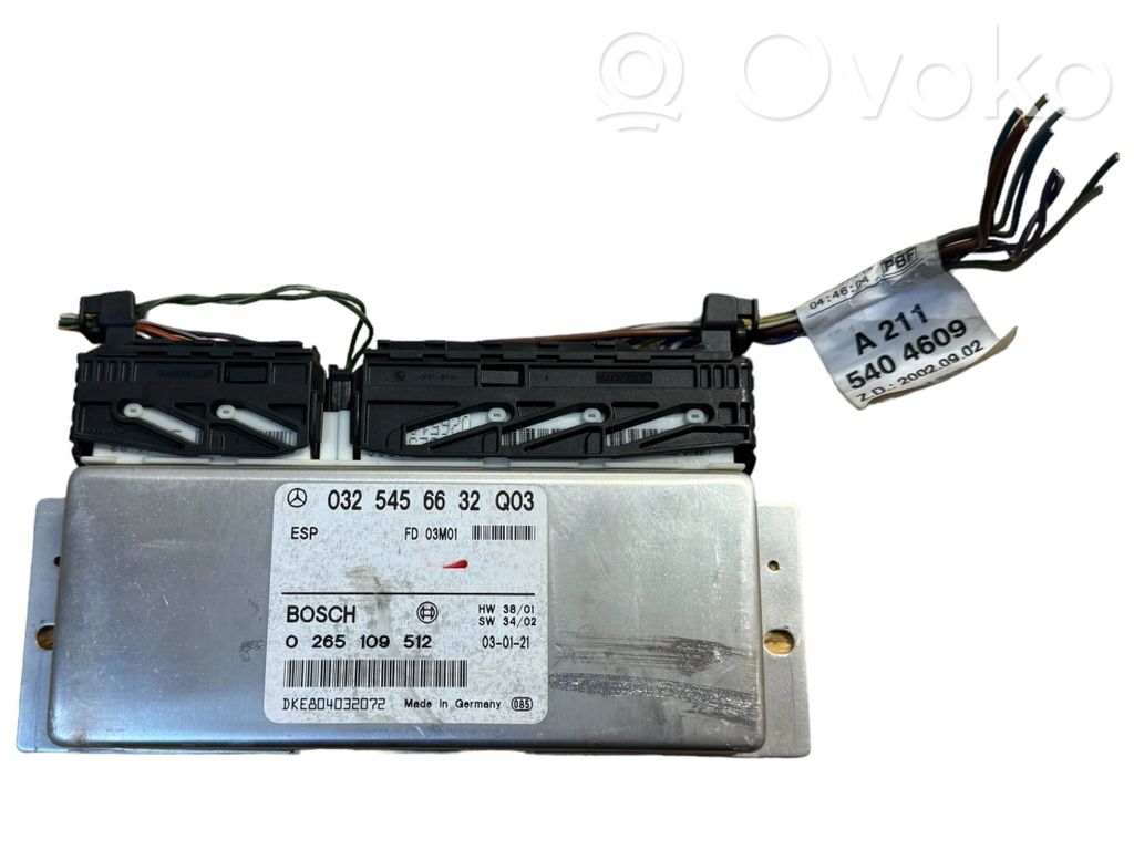 Mercedes-Benz E W211 ESP (stability system) control unit 