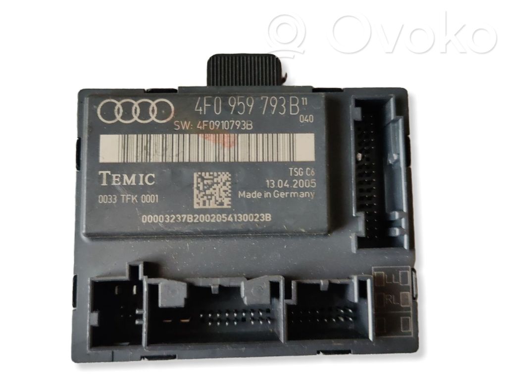 Audi A6 S6 C6 4F Door control unit/module 